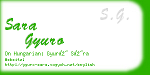 sara gyuro business card